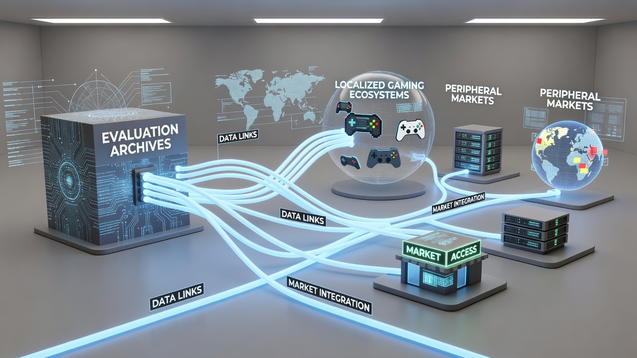 Flowchart illustrating architectural pathways from game reviews to accessory retail sections in localized gaming sites