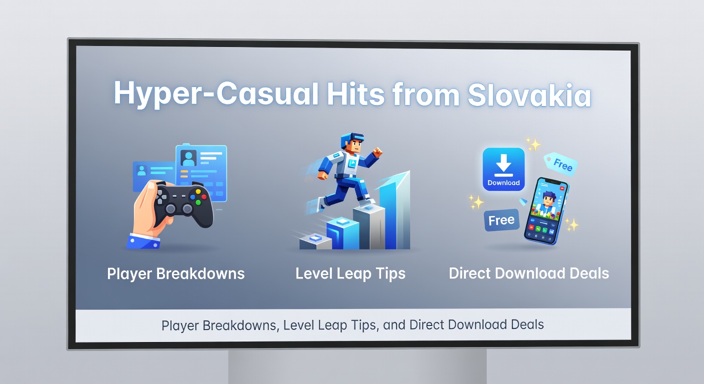 Vibrant screenshot of a top Slovak hyper-casual game showing fast-paced gameplay and colorful levels