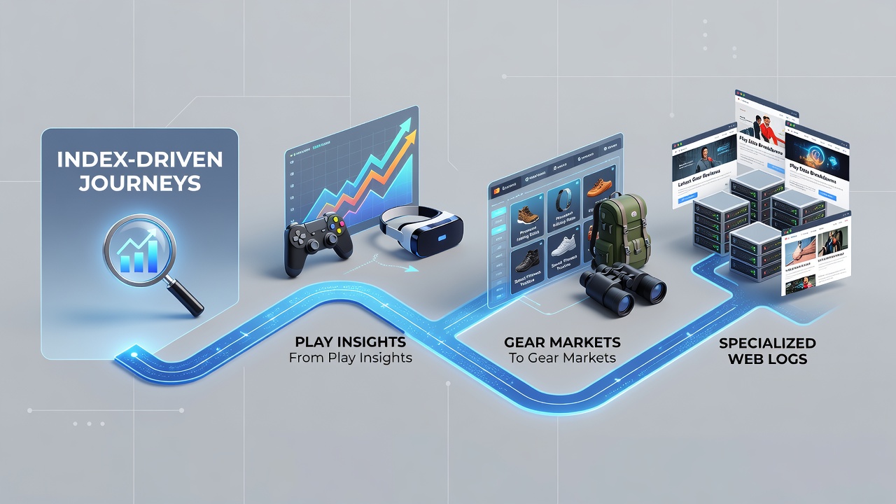 Mid-article view of a blog index routing readers from detailed play analysis to specialized controller and accessory market sections