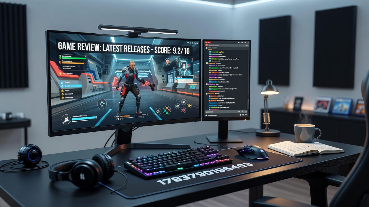 A collection of video game review interfaces displayed across multiple digital platforms showing score breakdowns and critic notes